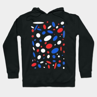 ABSTRACT RED WHITE AND BLUE Hoodie